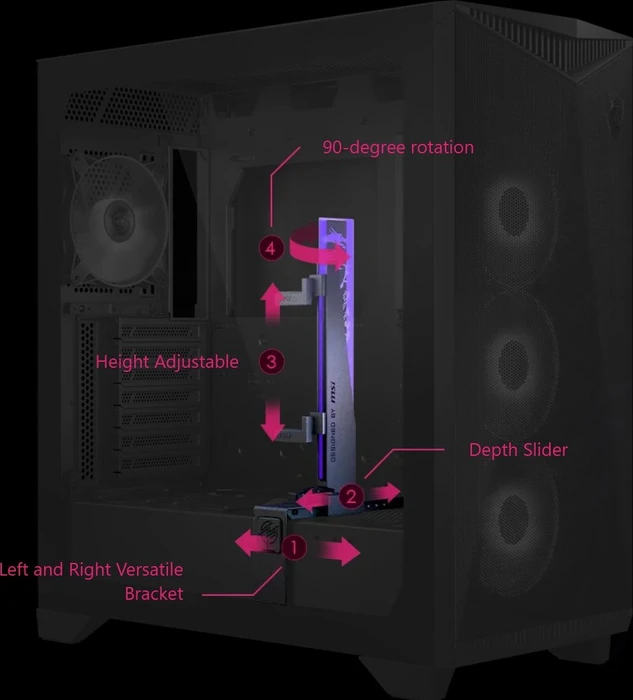 MSI MPG Gungnir 300P Airflow, schwarz, Glasfenster