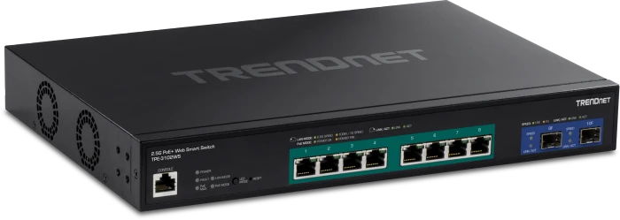 TRENDnet TPE Rackmount 2.5G Smart Switch, 8x RJ-45, 2x SFP+, 240W PoE+