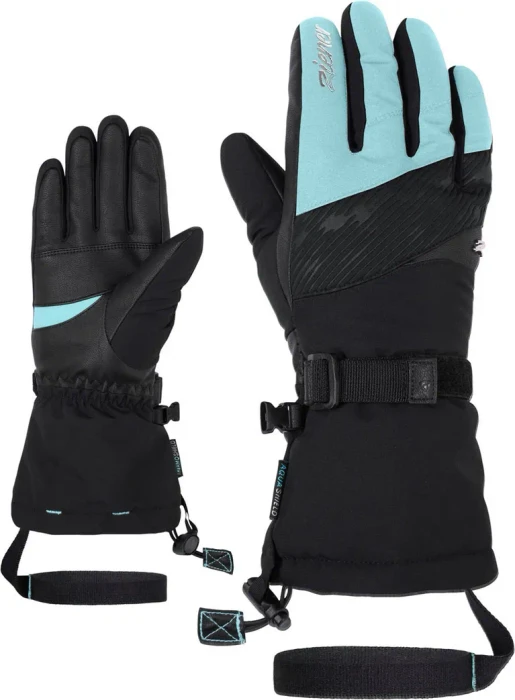 Ziener Kalice AS Skihandschuhe black/river blue (Damen)