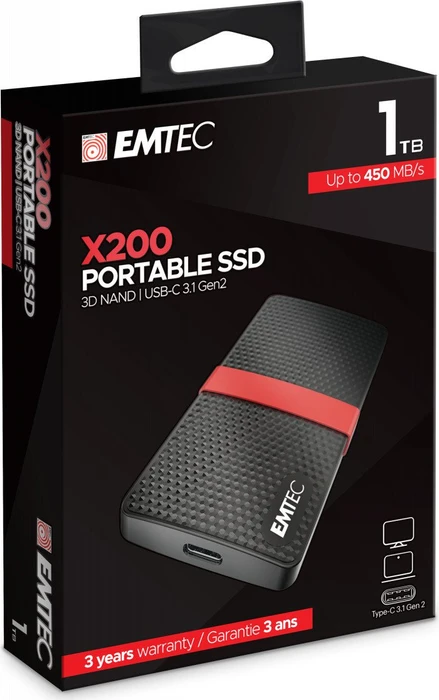 Emtec Power Plus X200, 1TB, USB-C 3.0
