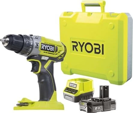 Ryobi R18PD2-120B Akku-Schlagbohrschrauber inkl. Koffer + Akku 2.0Ah