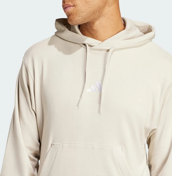 adidas Essentials Feelcozy French Terry Hoodie beige/weiß (Herren)