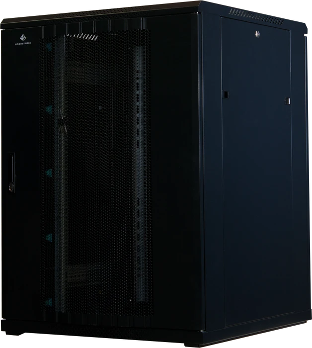 Rockstable 19" Serverschrank 22HE, Gitternetztür, IP2X, schwarz, 800mm tief