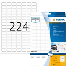 Herma Etiketten Inkjet, 25.4x8.5mm, weiß, matt, 25 Blatt (5600 Etiketten)