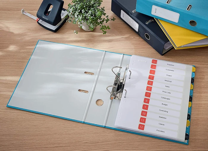Leitz Qualitäts Ordner 2-Ring 180° Cosy Soft-Touch, 80mm, A4, blau