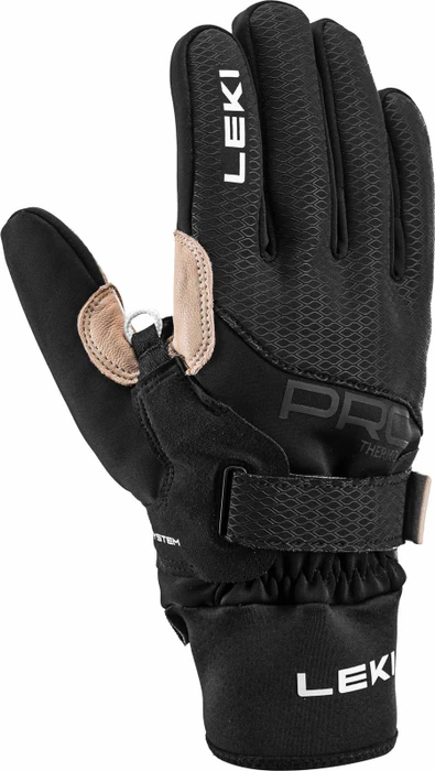 Leki PRC Premium Thermoplus Shark Skihandschuhe black/sand