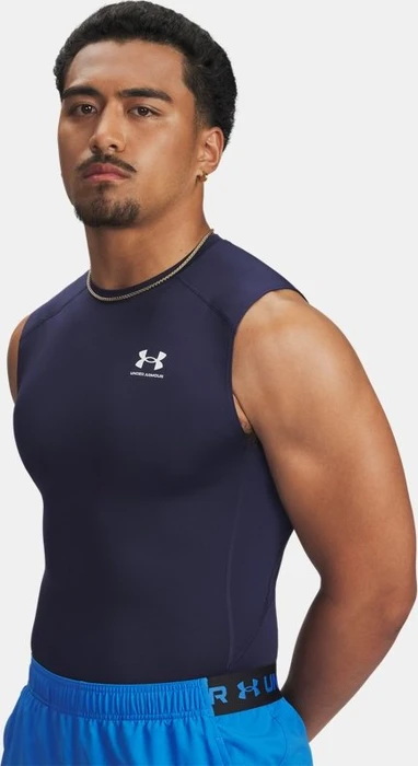 Under Armour HeatGear Armour Funktionsshirt ärmellos midnight navy/white (Herren)