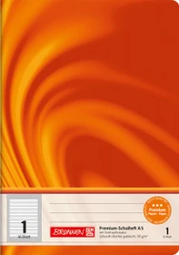 Brunnen Vivendi Schulheft, A5, Lineatur 1, orange, 16 Blatt