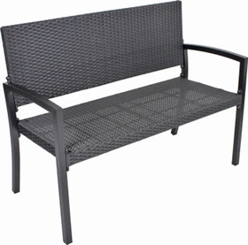 Garden Pleasure San Remo Gartenbank 2-Sitzer schwarz
