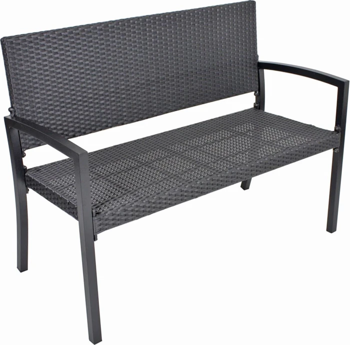 Garden Pleasure San Remo Gartenbank 2-Sitzer schwarz