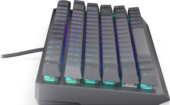 Endorfy Thock V2 75%, PBT, grau, LEDs RGB, hot-swap, Endorfy RED, USB, CZ/SK