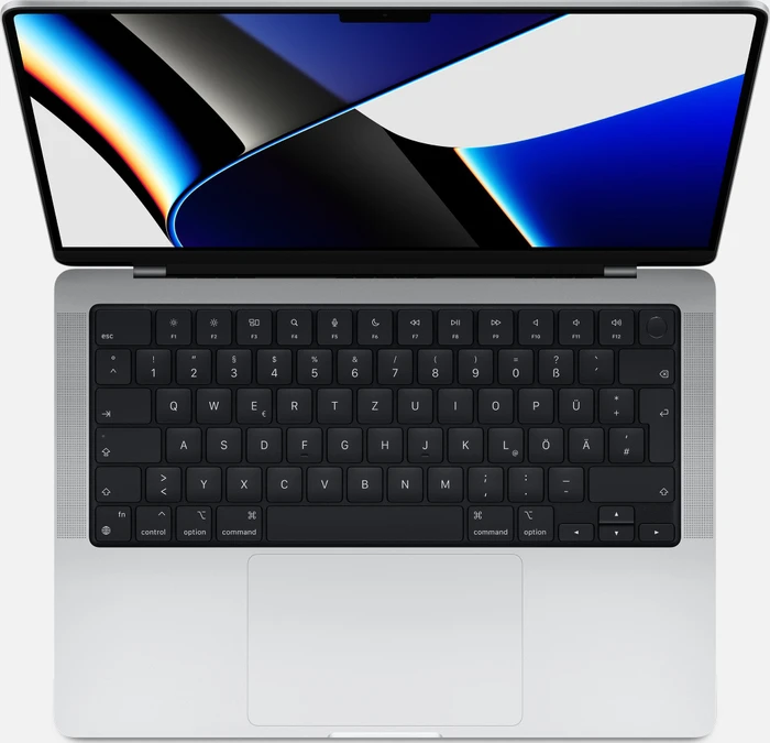 Apple MacBook Pro 14.2", silber, M1 Pro - 8 Core CPU / 14 Core GPU, 16GB RAM, 512GB SSD, DE [2021]