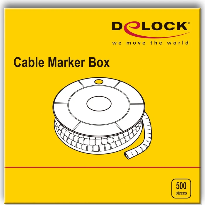 DeLOCK Kabelmarker Box, Nummer 7, gelb, 500 Stück