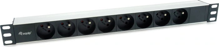 Equip 19" PDU Aluminium Steckdosenleiste, 1HE, 8-fach, 250V, 1.8m