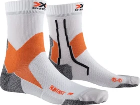 X-Bionic Run Fast Laufsocken arctic white/sunset orange
