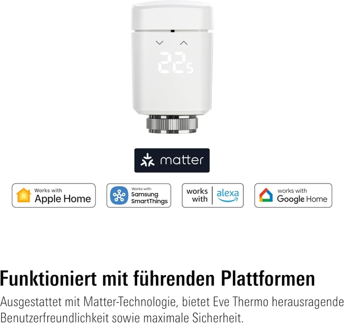 Eve Thermo 2024 (4. Generation/Matter) Heizkörperthermostat, Heizungssteuerung