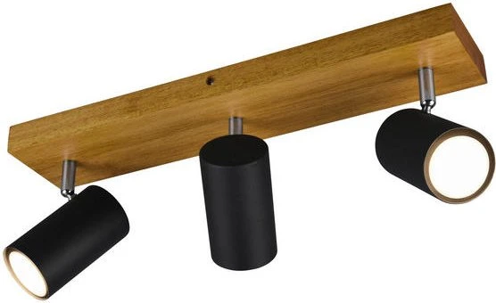 Trio Marley Spot 3-flammig braun/schwarz matt