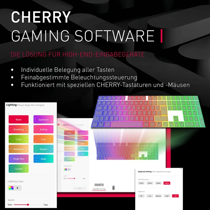 Cherry MX Board 3.0 S Wireless, weiß, MX RGB RED, USB/Bluetooth, DE