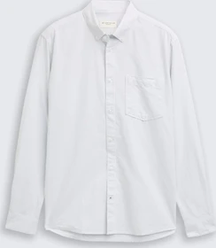 Tom Tailor Regular Fit Logo-Stickerei Hemd langarm greyish green stripe (Herren)