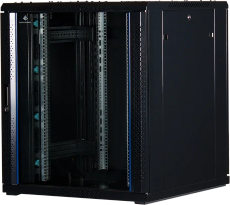 Rockstable 19" Serverschrank 18HE, Sicherheitsglastür, IP2X, schwarz, 800mm tief