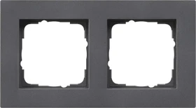 Gira E2 Abdeckrahmen für den flachen Einbau 2fach, anthrazit