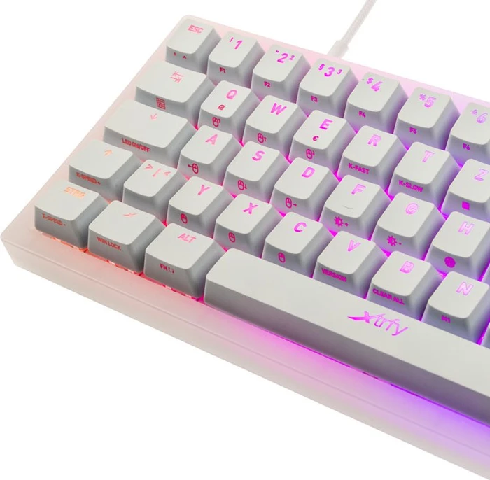 Xtrfy K5 Compact, LEDs RGB, hot-swap, weiß/transparent, Kailh KT RED, USB, DE