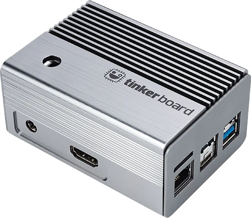 ASUS Aluminium Fanless Case für Raspberry Pi, Asus Tinker Board 2/Board 2S, metallisch-grau