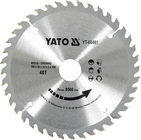 Yato YT-60489 HM Kreissägeblatt 40Z, 190x2.2x30mm, 1 Stück