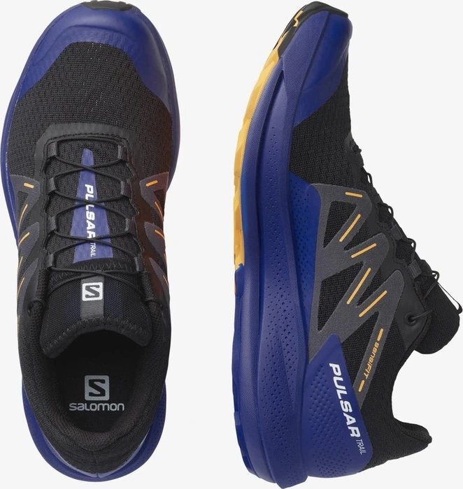 Salomon Pulsar Trail black/clematis blue/blazing orange (Herren)
