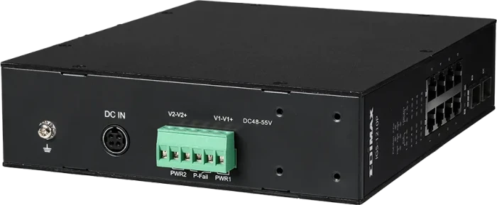 Edimax Pro IGS-1 Industrial Railmount Gigabit Switch, 8x RJ-45, 2x SFP, 240W PoE+