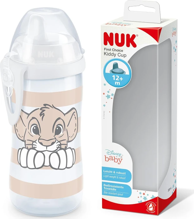 NUK Disney König der Löwen Kiddy Cup Trinkflasche, 12+M, 300ml