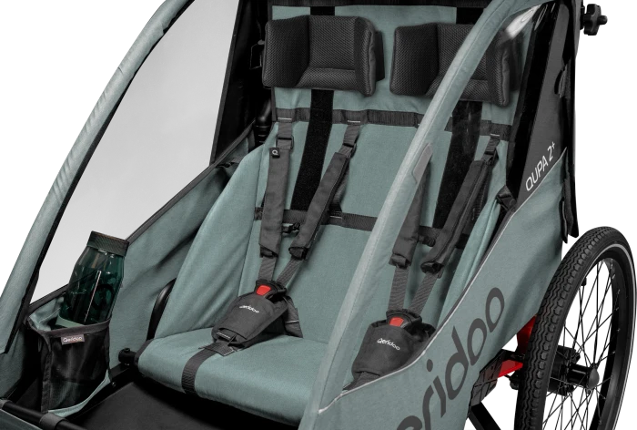 Qeridoo QUPA 2 Plus Fahrradanhänger mineral blue (Modell 2024)