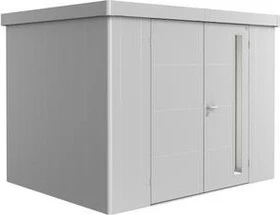 Biohort Neo 2C Gerätehaus mit Doppeltür silber-metallic