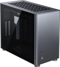 Jonsbo A4, grau, Glasfenster, Mini-ITX