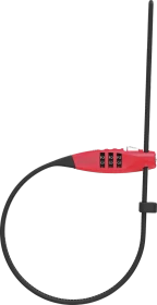 ABUS Combiflex Travelguard 45cm Kabelschloss, Zahlenkombination rot