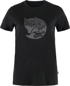 Fjällräven Abisko Wool Fox Funktionsshirt kurzarm black/iron grey (Damen)