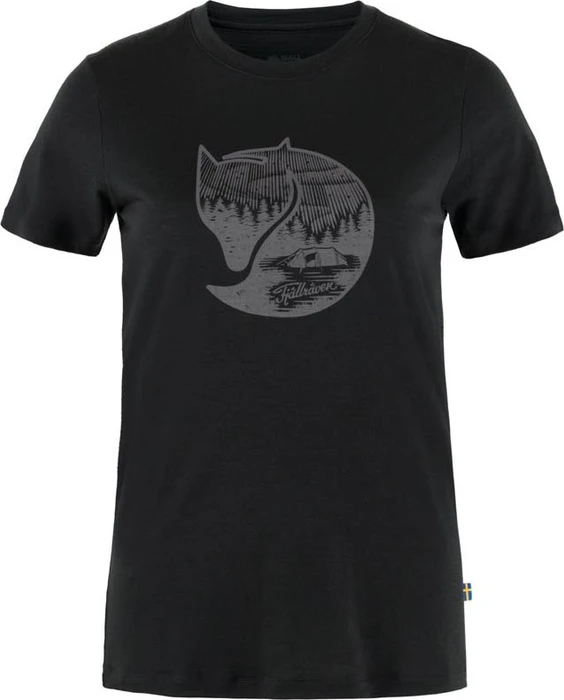 Fjällräven Abisko Wool Fox Funktionsshirt kurzarm black/iron grey (Damen)