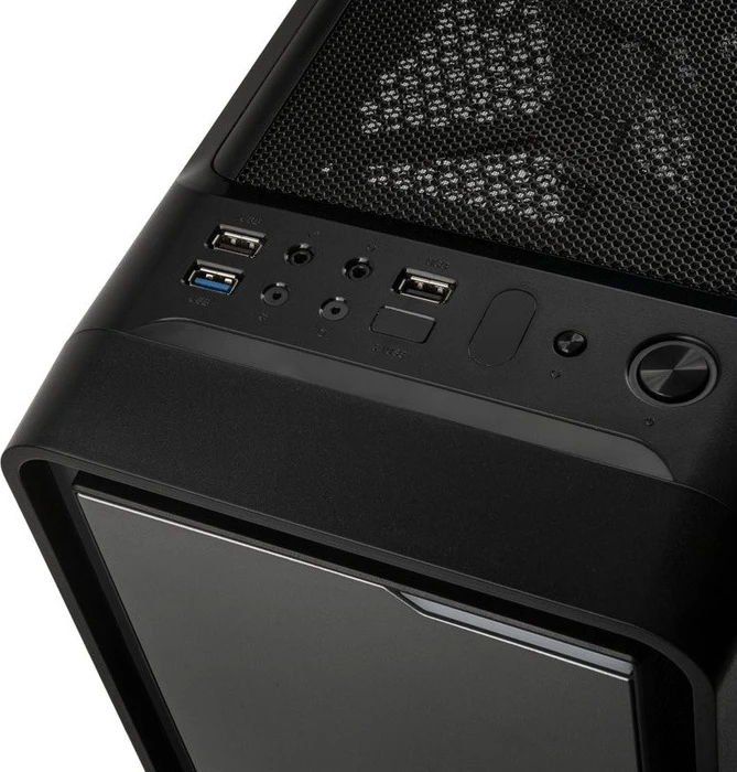 Zalman M3, schwarz, Glasfenster