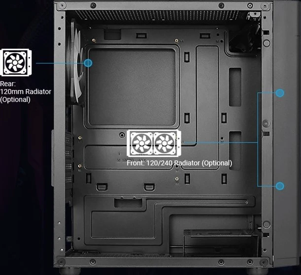 AeroCool Hexform, inkl. 3x Lüfter, Lüfter LED RGB, Glasfenster
