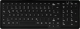 Contour Design Active Key kompakte desinfizierbare Funktastatur, schwarz, USB, DE (AK-C7000F-FU1-B/GE)