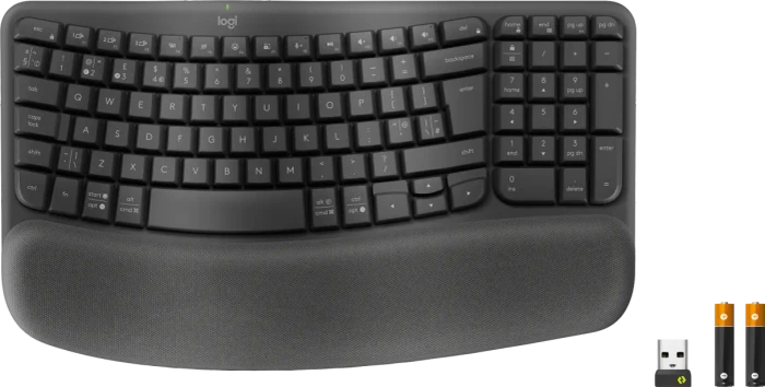Logitech Wave Keys for Business, Grafit, Logi Bolt, USB/Bluetooth, UK