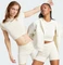 adidas Lounge Ribbed Crop T-Shirt kurzarm (Damen) Vorschaubild