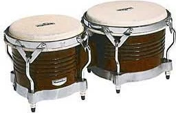 LP Matador Wood Bongos Dark Brown/Chrome