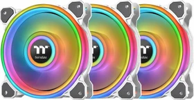 Thermaltake Riing Quad 12 RGB Radiator Fan TT Premium Edition Snow White, weiß, LED-Steuerung, 120mm, 3er-Pack