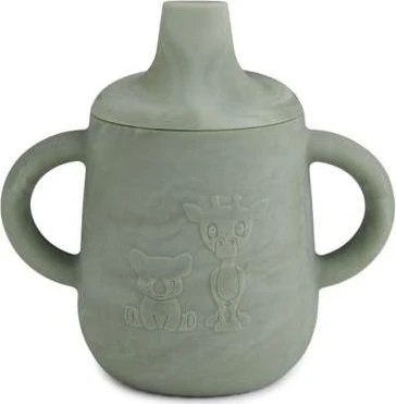 nuuroo Aiko Trinkbecher mit Trinkaufsatz, 140ml, light green mix