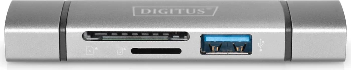 Digitus Dual Cardreader, USB-A 3.0/USB-C 2.0 [Stecker]
