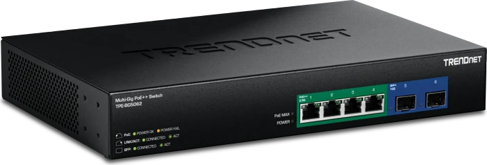 TRENDnet TPE Rackmount 2.5G Switch, 4x RJ-45, 2x SFP+, 240W PoE++
