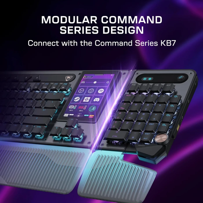 Turtle Beach Command Series KP7 Gaming Keypad, schwarz, Low-Profile TITAN Hall-Effect, USB-A