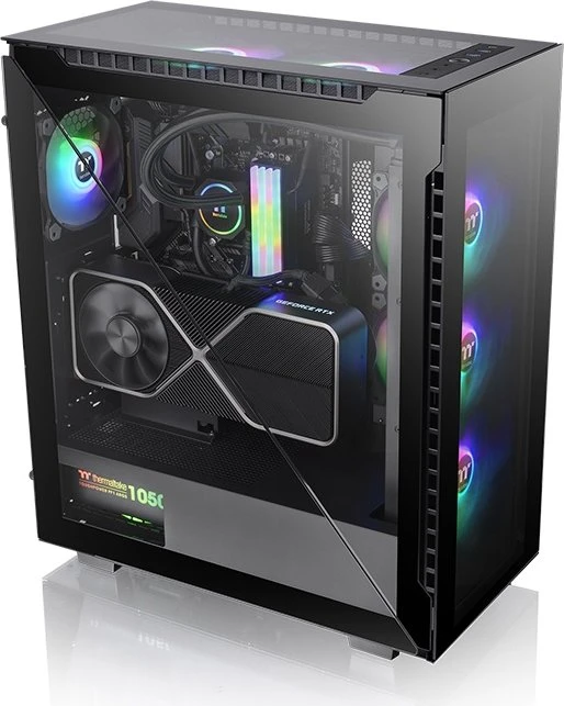 Thermaltake Divider 500 TG ARGB, schwarz, Glasfenster