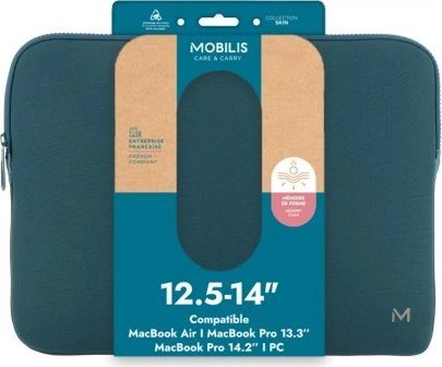 Mobilis Skin 12.5-14" Sleeve Notebookhülle, blau/grau